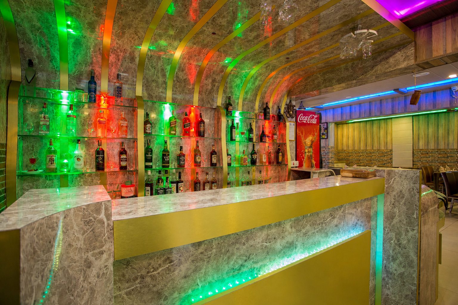 The bar at Hotel New Anand