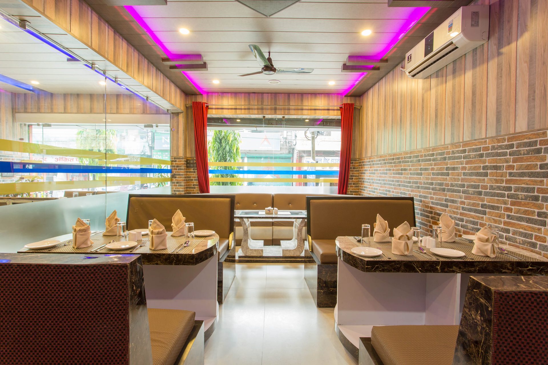 Seating arrangement at Anand Dining