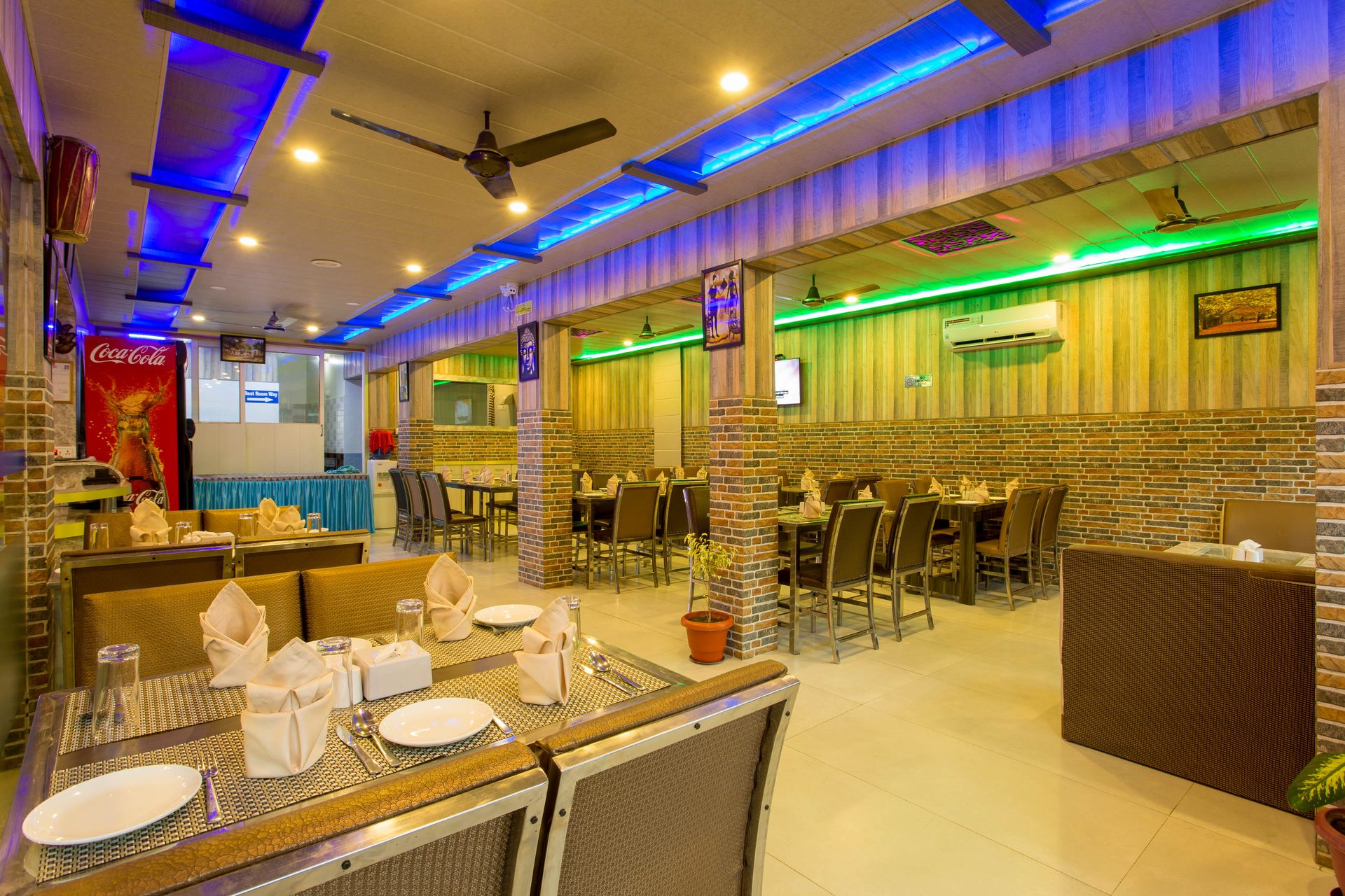 Wide view of the Anand Dining restaurant